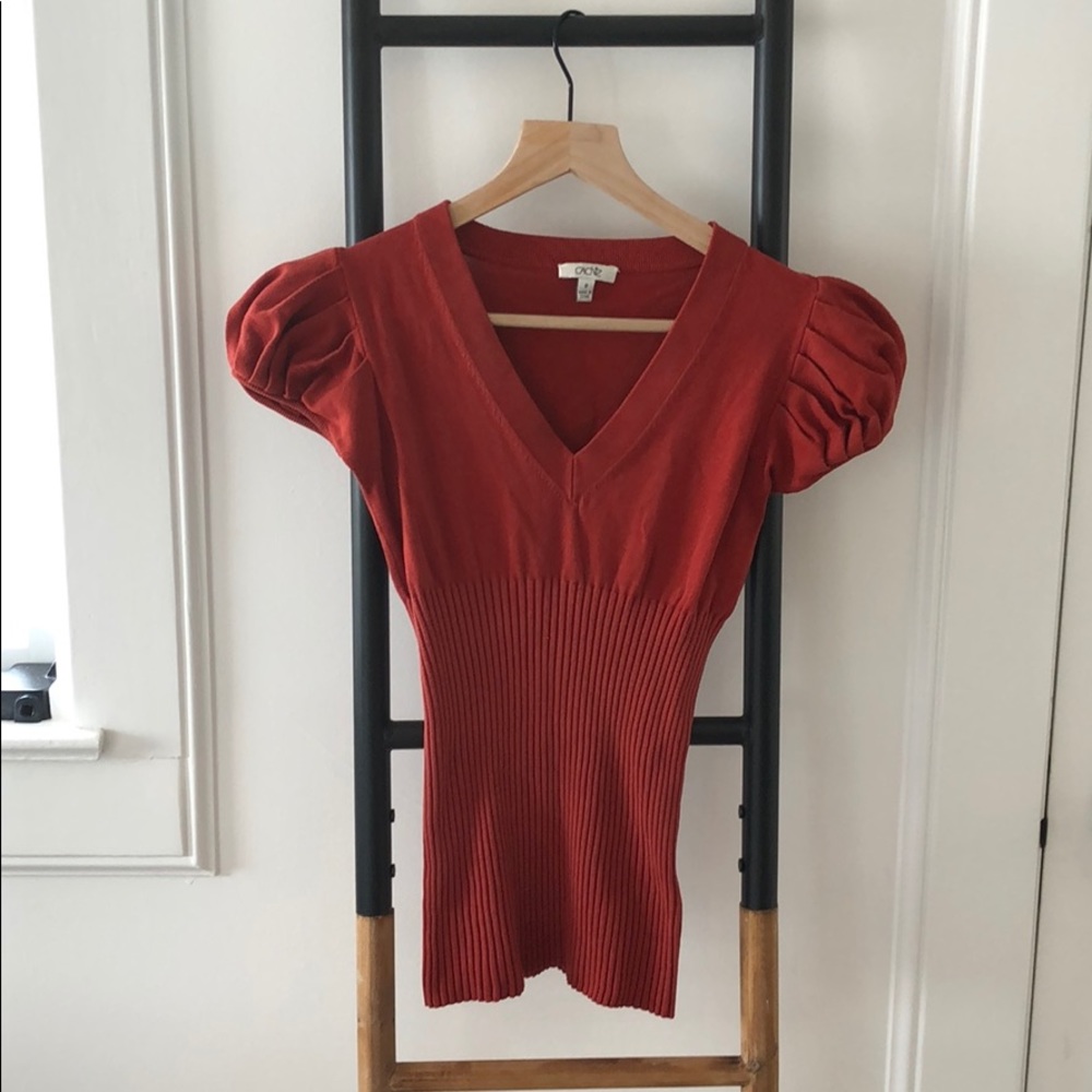 vintage orange short sleeve shirt
